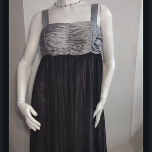 London Times Black and Silver Maxi Dress